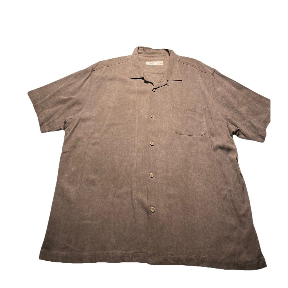 Men's Tommy Bahama 100% Silk Short Sleeve Button Down Shirt - Size XL/TG